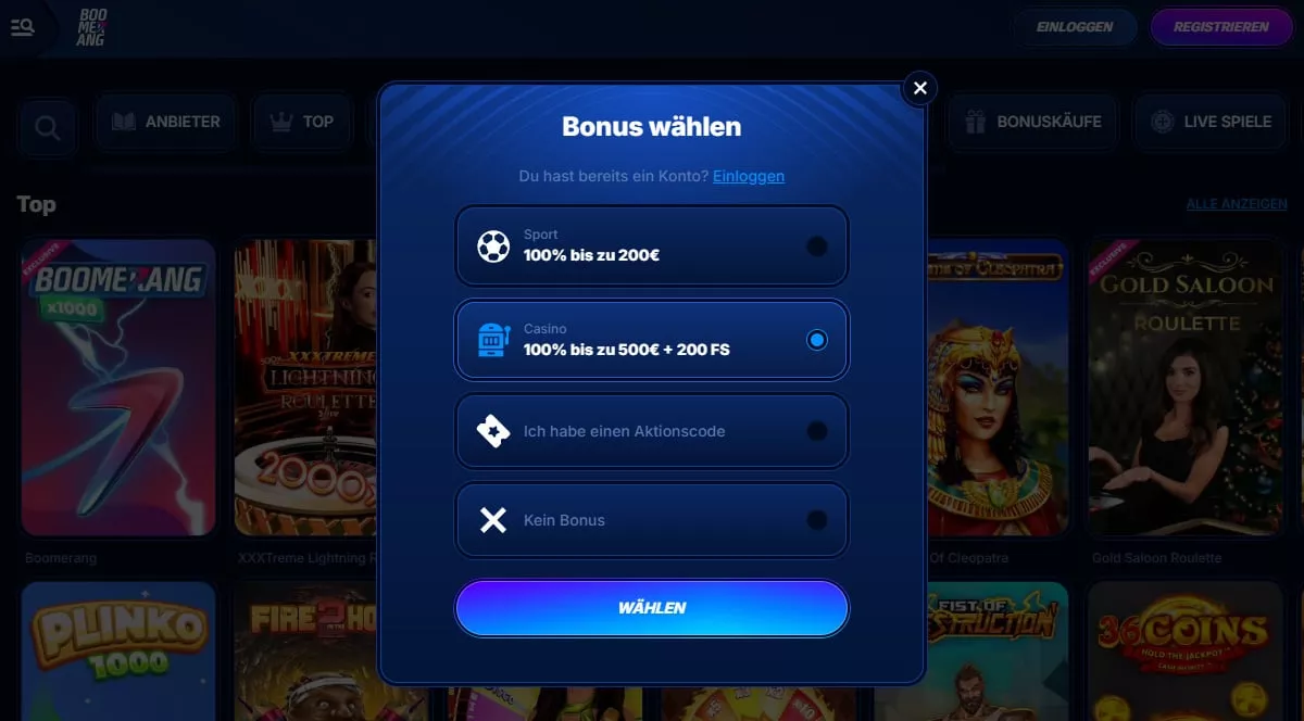 Preuzmi boomerang bet