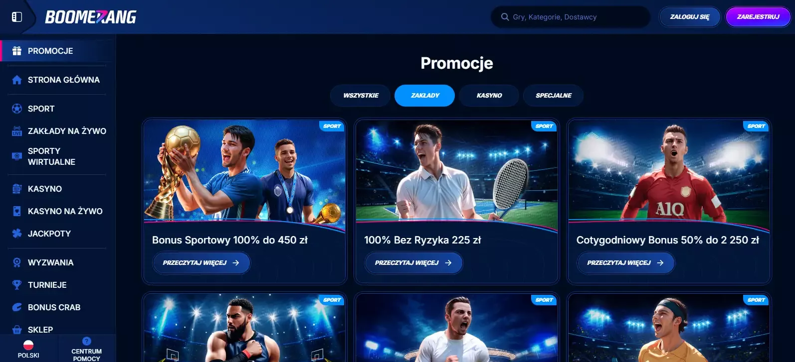 kasyno boomerang bet 36